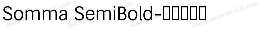 Somma SemiBold字体转换